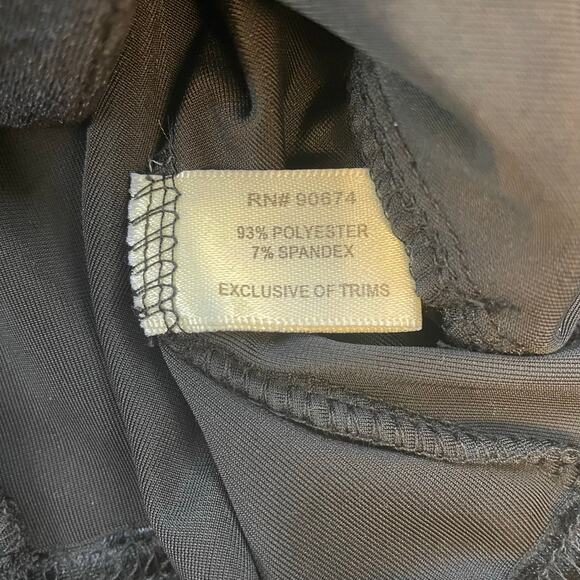 Boston Proper XXS Black Velvet Zip Top Multicolor Rhinestone Embellished Glam - Picture 4 of 10